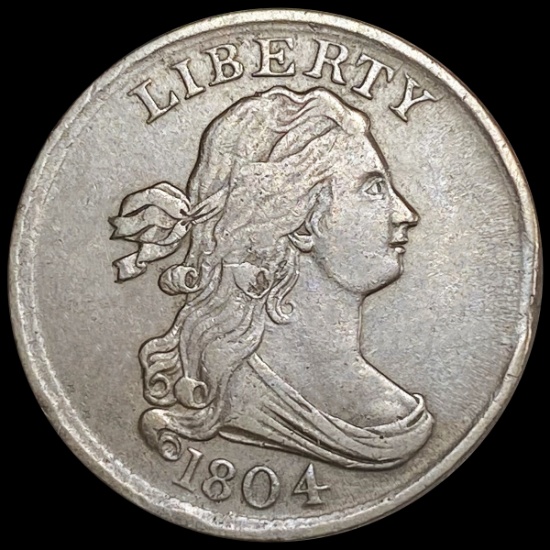 1804 Draped Bust Half Cent ABOUT UNCIRCULATED