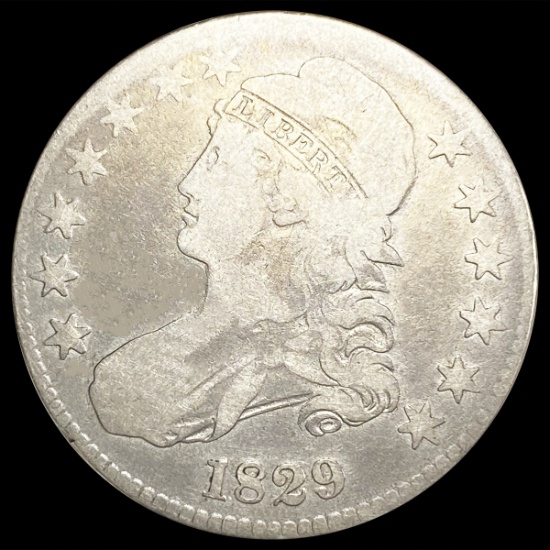 1829 Capped Bust Half Dollar NICELY CIRCULATED