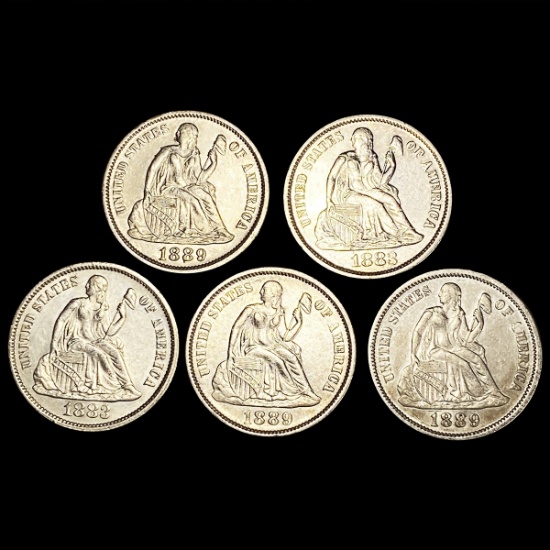Seated Liberty Dimes (6) UNCIRCULATED