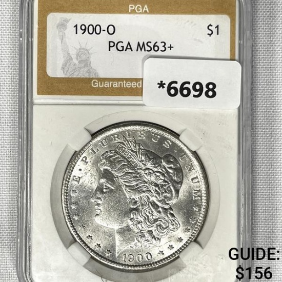 1900-O Morgan Silver Dollar PGA-MS63+