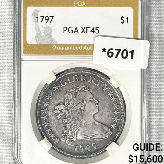 1797 Draped Bust Dollar PGA-XF45