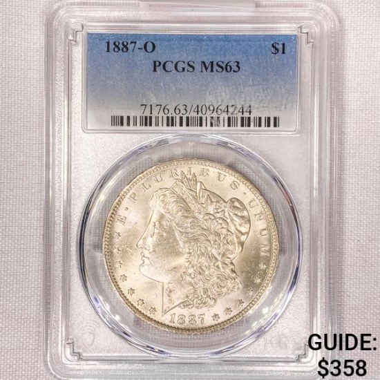 1887-O Morgan Silver Dollar PCGS-MS63