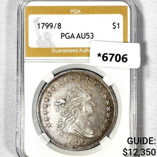 1799/8 Draped Bust Dollar PGA-AU53
