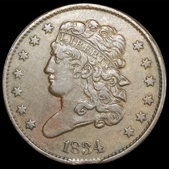 1834 Classic Head Half Cent LIGHTLY CIRCULATED