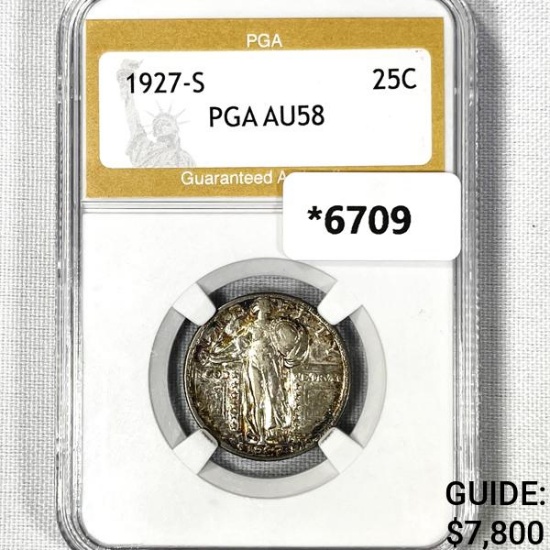 1927-S Standing Liberty Quarter PGA-AU58