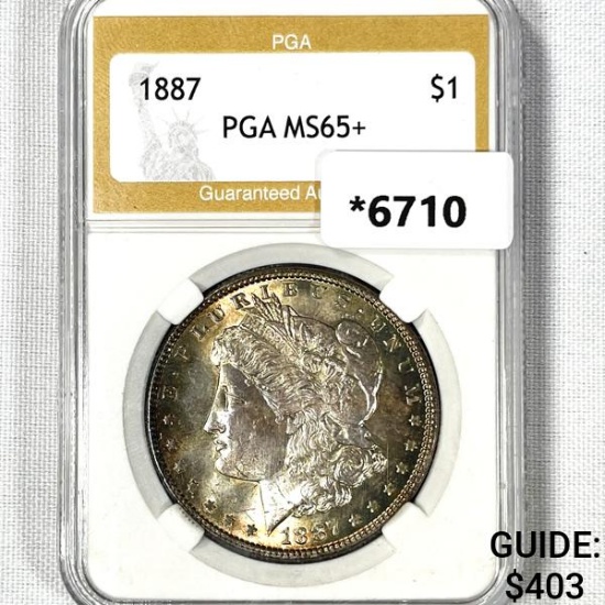 1887 Morgan Silver Dollar PGA-MS65+