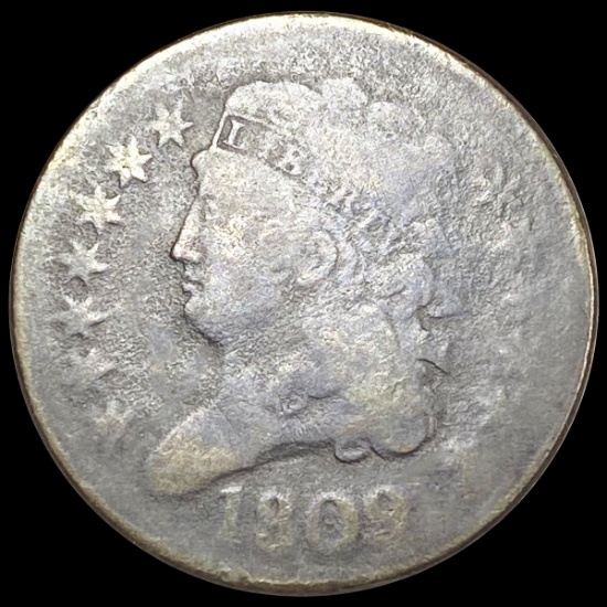 1809 Classic Head Half Cent NICELY CIRCULATED