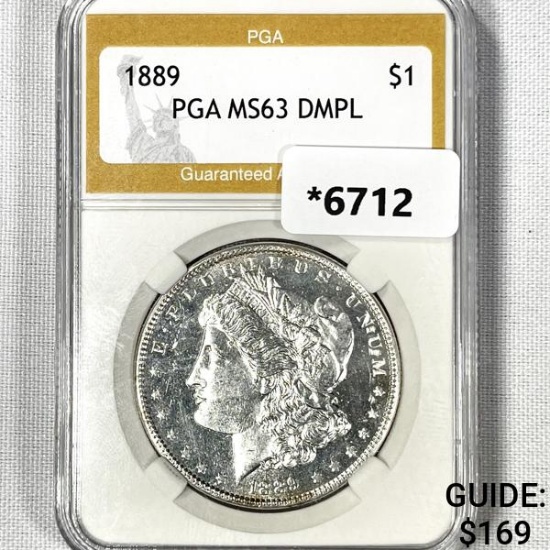 1889 Morgan Silver Dollar PGA-MS63 DMPL
