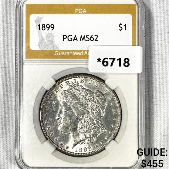 1899 Morgan Silver Dollar PGA-MS62