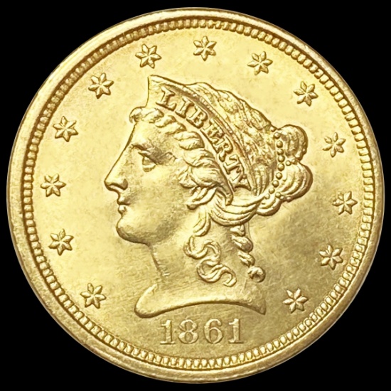 1861 $2.50 Gold Quarter Eagle UNCIRCULATED