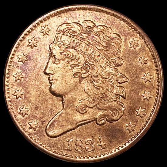 1834 Classic Head Half Cent UNCIRCULATED