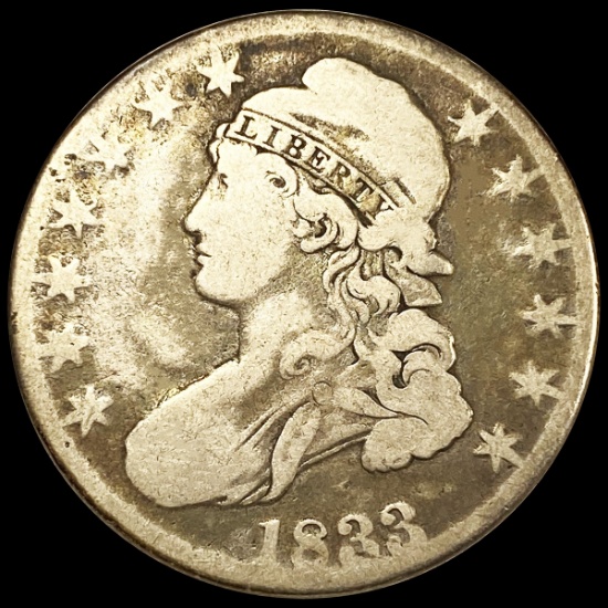 1833 Capped Bust Half Dollar NICELY CIRCULATED