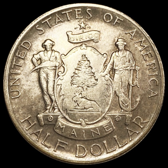 1920 Maine Half Dollar NEARLY UNCIRCULATED