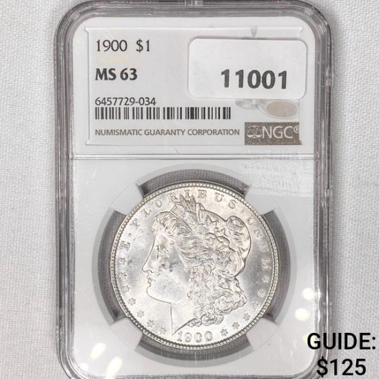 1900 Morgan Silver Dollar NGC-MS63