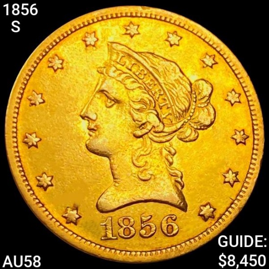 1856-S $10 Gold Eagle CHOICE AU