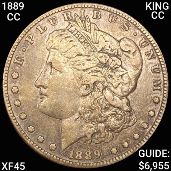1889-CC KING CC Morgan Silver Dollar LIGHT CIRC
