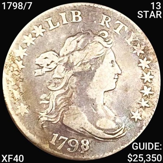 1798/7 Draped Bust Dime LIGHTLY CIRC