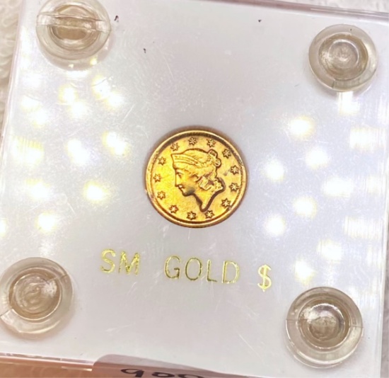 1849-D Rare Gold Dollar CHOICE AU