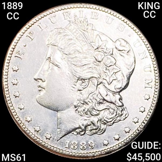 1889-CC KING CC Morgan Silver Dollar UNC