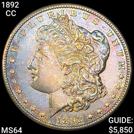 1892-CC Morgan Silver Dollar CHOICE BU