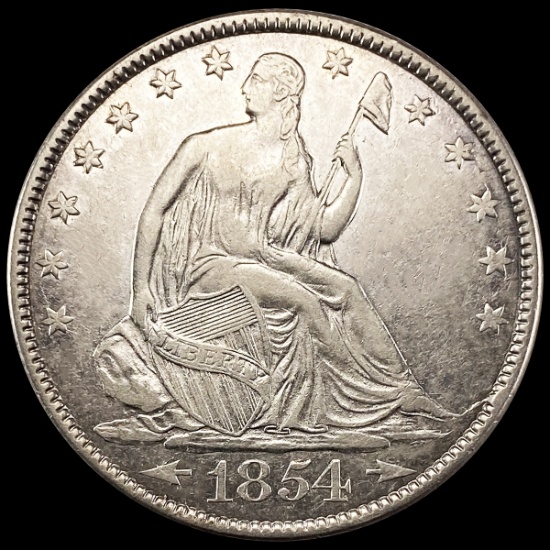 1854-O Arrows Seated Liberty Half Dollar