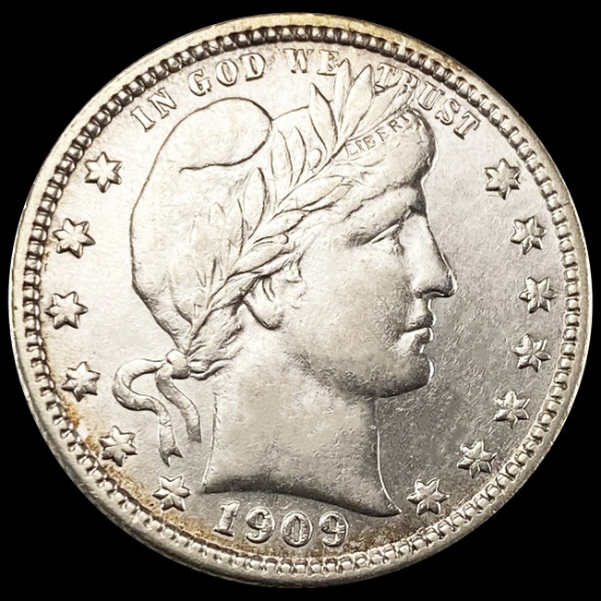 1909-S Barber Quarter CLOSELY UNCIRCULATED