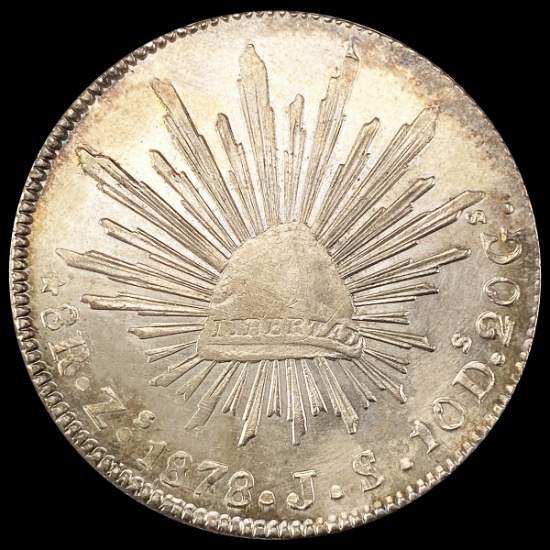 1878 Mexico 8 Reales CLOSELY UNCIRCULATED
