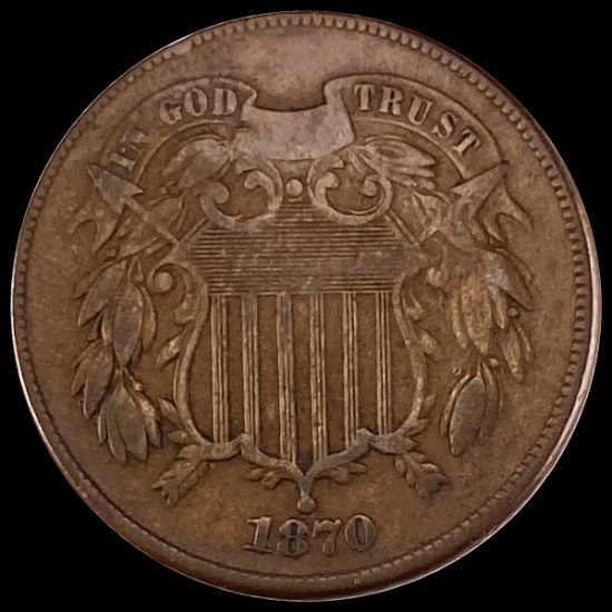 1870 Two Cent Piece LIGHTLY CIRCULATED