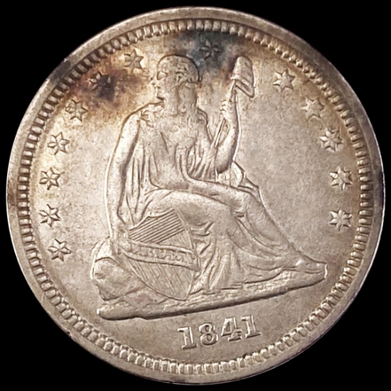 1841-O Seated Liberty Quarter ABOUT UNCIRCULATED