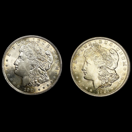 (2) 1921 Morgan Dollars UNCIRCULATED