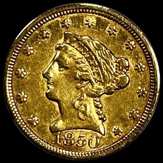 1850 $2.50 Gold Quarter Eagle LIGHTLY CIRCULATED