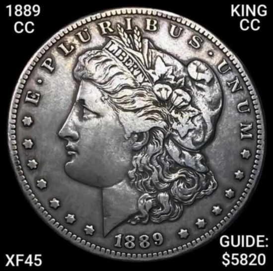 1889-CC King CC Morgan Dollar LIGHTLY CIRC