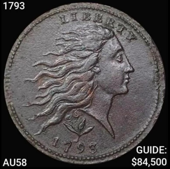 1793 Flowing Hair Cent CHOICE AU