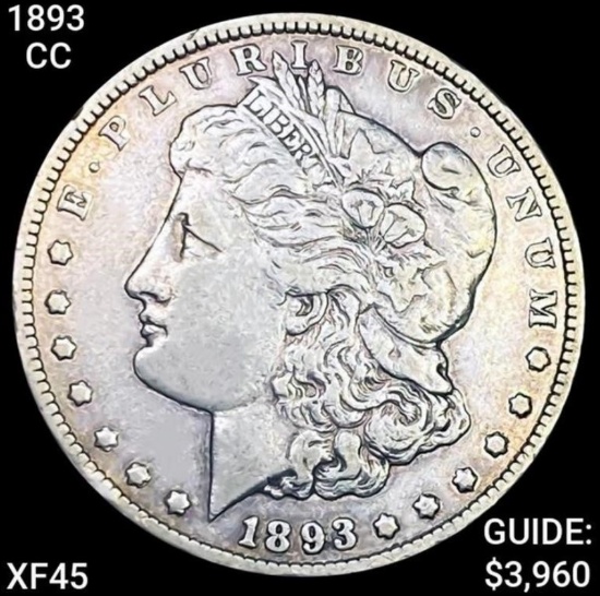 1893-CC Morgan Silver Dollar LIGHTLY CIRC