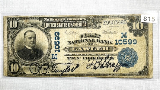 1902 $10 Lawler National Bank Note