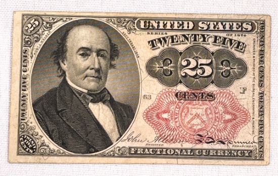 1874 US 25C Frational Currency Bill