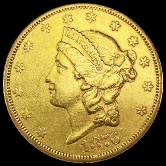 1876-S $20 Gold Double Eagle UNCIRCULATED