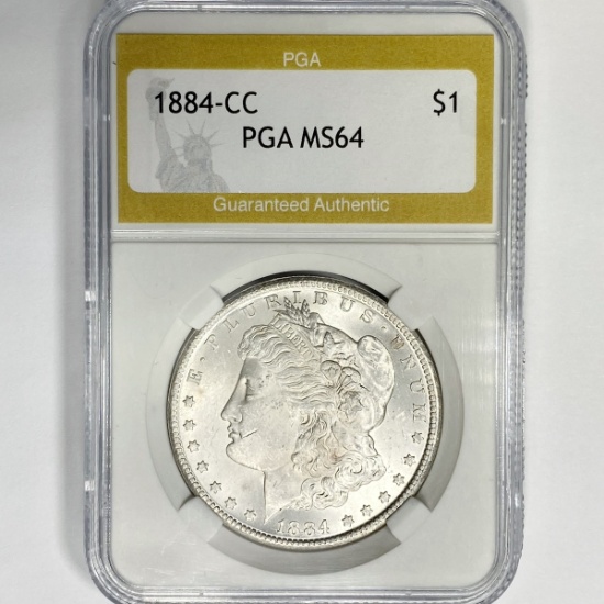 1884-CC Morgan Silver Dollar PGA-MS64