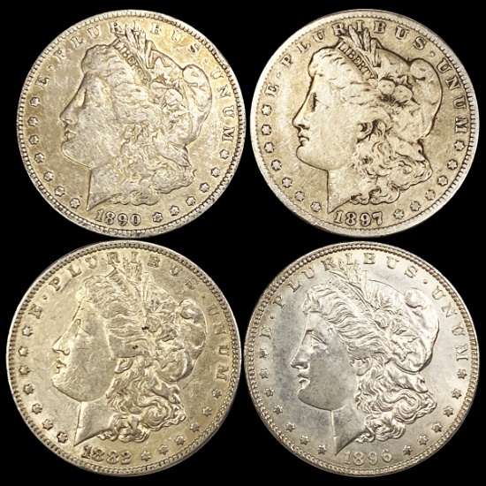 (4) Morgan Silver Dollars