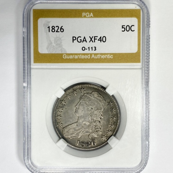 1826 Capped Bust Half Dollar PGA-XF40 O-113