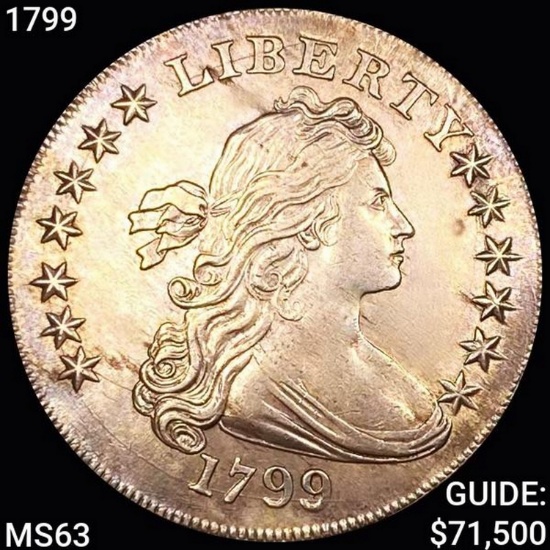 1799 Draped Bust Silver Dollar CHOICE BU
