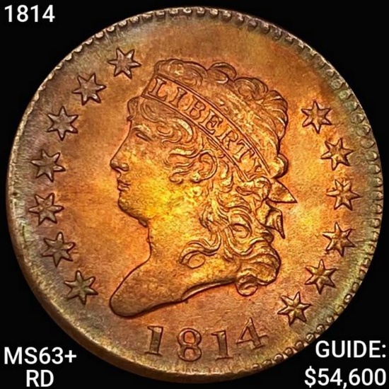 1814 Classic Head Large Cent CHOICE BU + RD