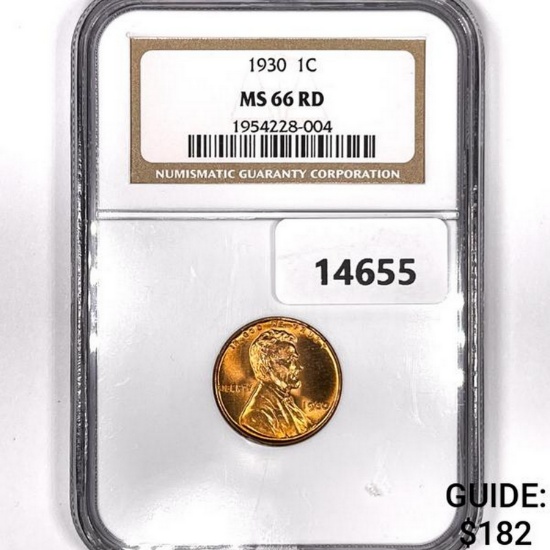 1930 Wheat Cent NGC MS66 RD