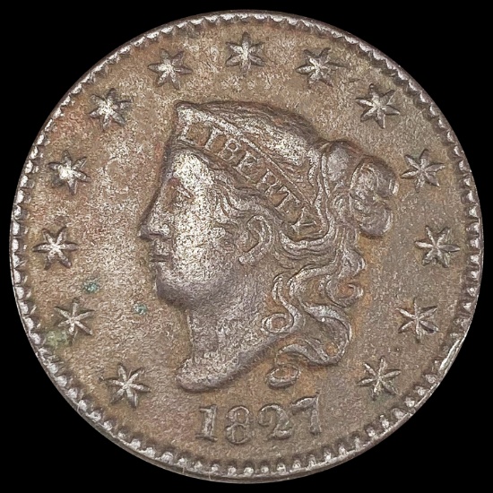1827 Large Cent NEARLY UNCIRCULATED
