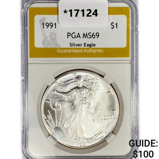1991 American Silver Eagle PGA MS69