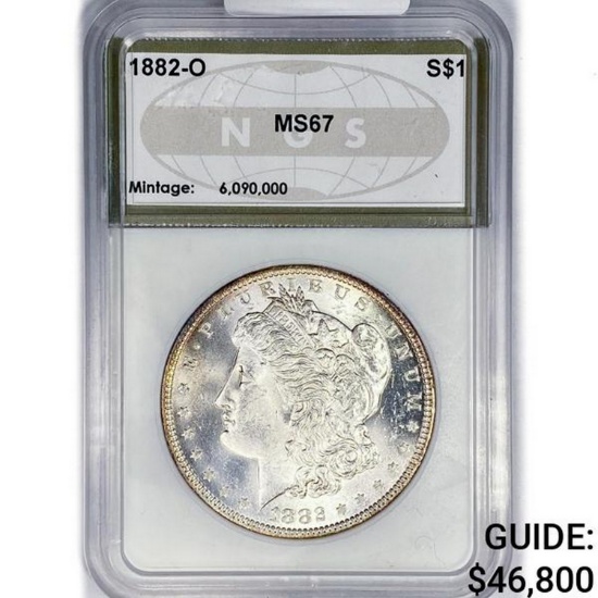 1882-O Morgan Silver Dollar NGS MS67