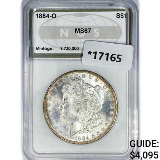 1884-O Morgan Silver Dollar NGS MS67