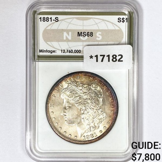 1881-S Morgan Silver Dollar NGS MS68