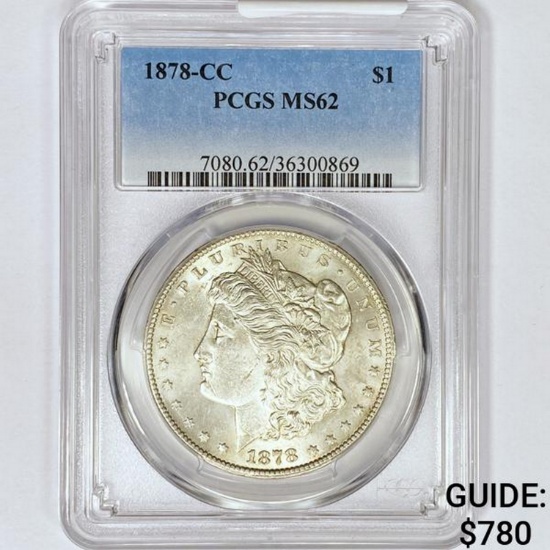 1878-CC Morgan Silver Dollar PCGS MS62