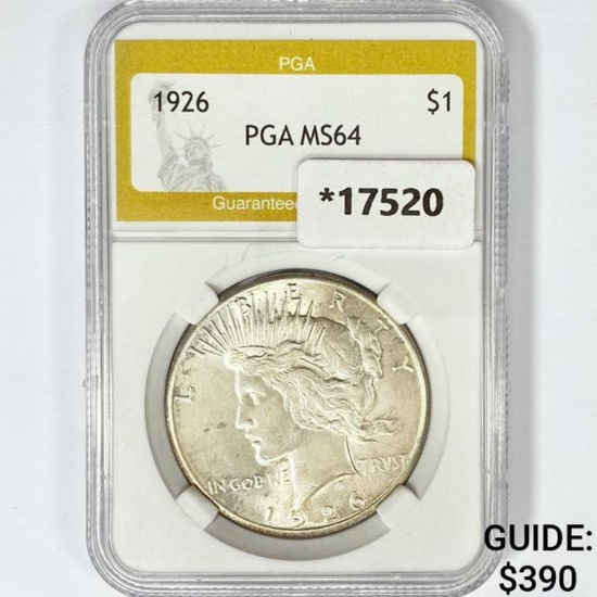 1926 Silver Peace Dollar PGA MS64